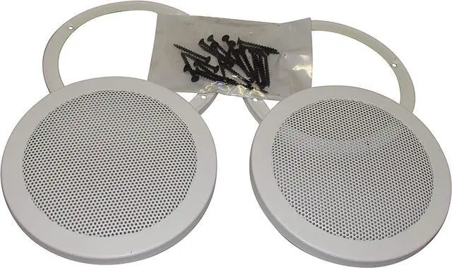 Alt view image 2 of 4 - Reliable Hardware Company RH-4002-6.5-2-A White Surface Mount 6-1/2" Speaker Covers, Pair