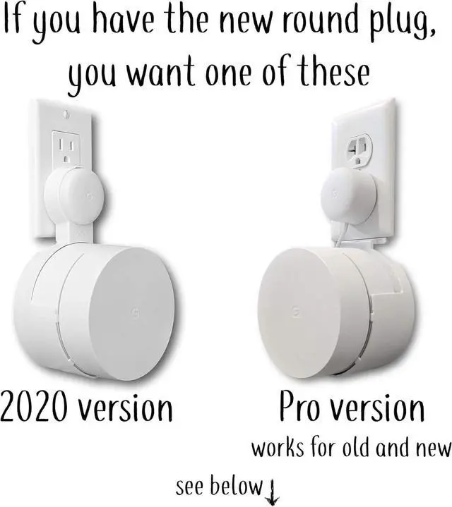 Alt view image 3 of 7 - Dot Genie Google WiFi [Old Rectangular Plug  NOT Current Round Plug] Outlet Holder Mount Stand: No Messy Screws! (3-Pack)