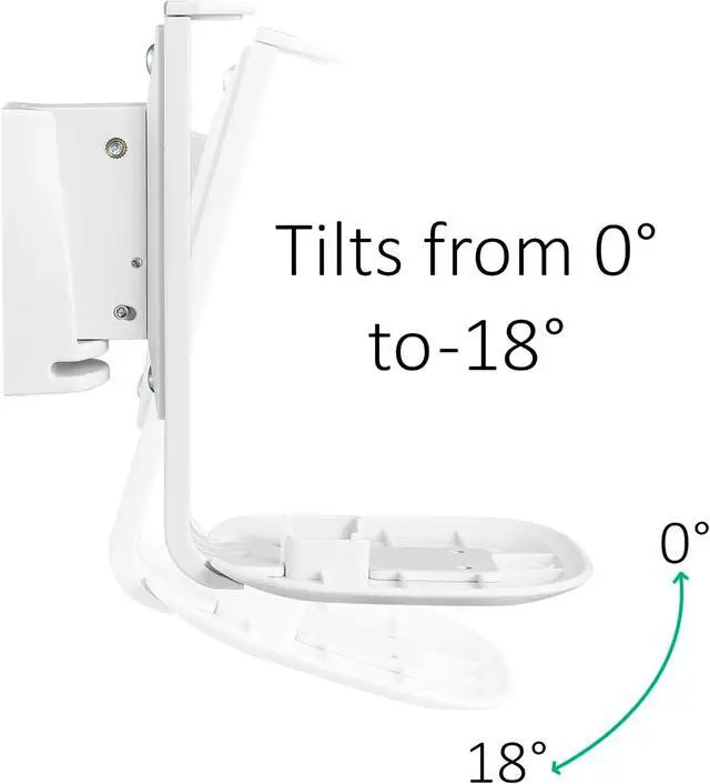 Alt view image 2 of 4 - ynVISION.DESIGN Adjustable Wall Mount Bracket Compatible with Sonos One, One SL, and Play:1 Speaker | 2 Pack | (White)