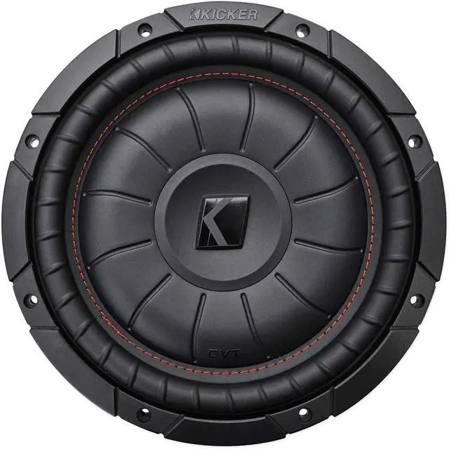 Alt view image 2 of 7 - KICKER 43CVT102 COMPVT 10" 800w SVC 2-Ohm Slim Shallow Car Subwoofer Sub CVT10-2 Bundle with (2) Rockville RPB3-BLACK Portable Bluetooth Speakers (3 Items)