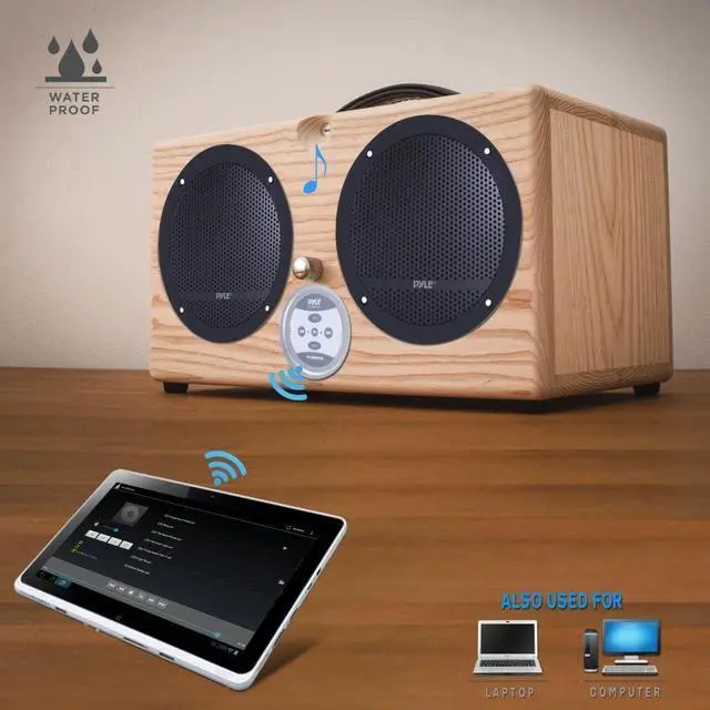 Alt view image 5 of 5 - 240 Watts Bluetooth Marine Grade 6.5" 2-Way Speaker System, Amplified Full Range Stereo Sound, Flush Mount Dual Cone Dome Waterproof Universal Use, With Aux 3.5mm Input pair