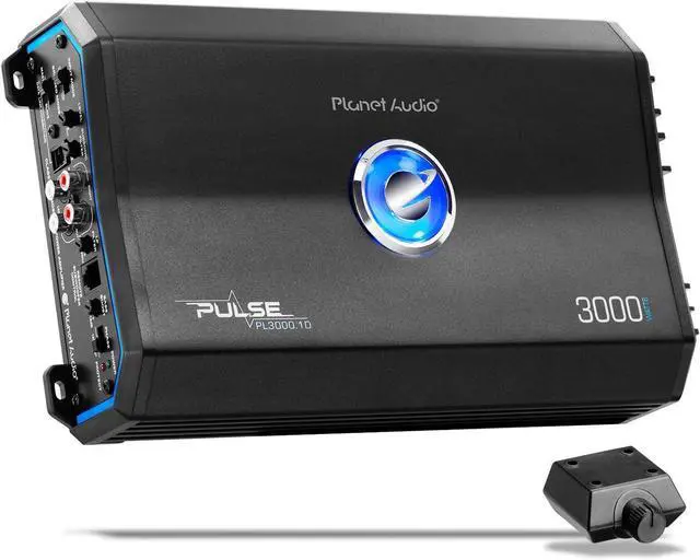Main image of Planet Audio PL3000.1D Pulse Series Car Audio Amplifier  3000 High Output, Monoblock, Class D, 1 Ohm Stable,Low Level Inputs, Low Pass Crossover, Mosfet Power Supply, Hook Up To Stereo and Subwoofer