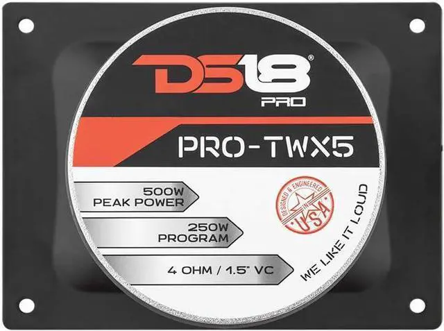 Alt view image 5 of 6 - PRO-TWX5 Aluminum Super Bullet Tweeter 1.5" VC 500W Max, 250W RMS, 4 Ohms with Built in Crossover Tweeters are The Best in The Pro Audio and Voceteo Market (1 Speaker)