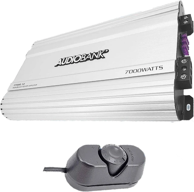 Main image of Monoblock 7000 WATTS Amp Class D 1OHM Car Audio Stereo Amplifier Remote Turn On/Off Circuit/Heavy-Duty Aluminium Alloy Heatsink Power and Protection Indicator P7001