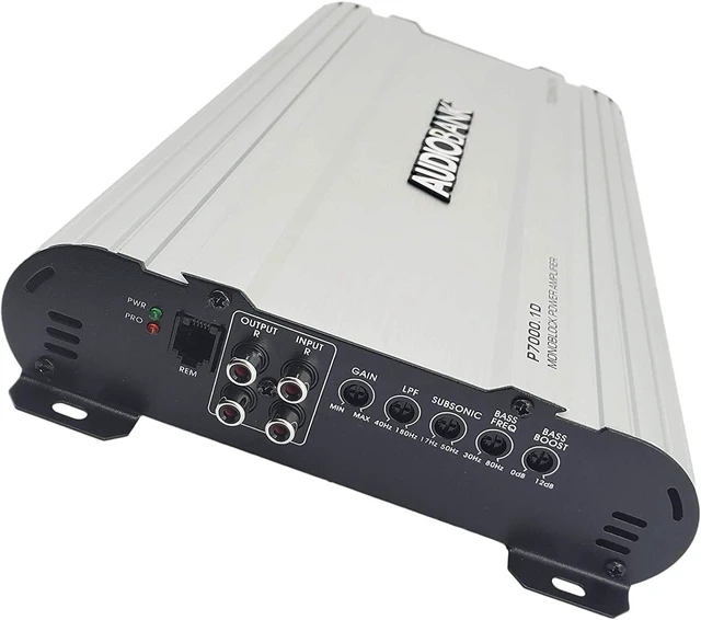 Alt view image 3 of 6 - Monoblock 7000 WATTS Amp Class D 1OHM Car Audio Stereo Amplifier Remote Turn On/Off Circuit/Heavy-Duty Aluminium Alloy Heatsink Power and Protection Indicator P7001