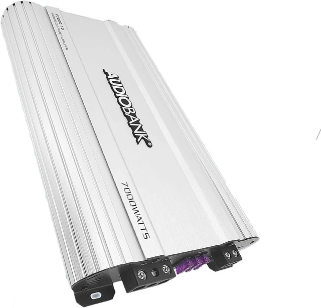 Alt view image 5 of 6 - Monoblock 7000 WATTS Amp Class D 1OHM Car Audio Stereo Amplifier Remote Turn On/Off Circuit/Heavy-Duty Aluminium Alloy Heatsink Power and Protection Indicator P7001