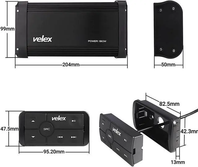 Alt view image 2 of 4 - Marine Bluetooth Amplifier Speaker Package