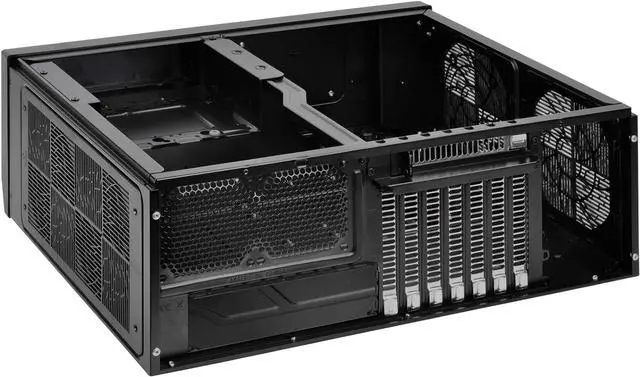 Alt view image 6 of 7 - SilverStone Technology GD09 Home Theater PC (HTPC) Computer Case with Faux Aluminum Design for ATX/Micro-ATX Motherboards, SST-GD09B