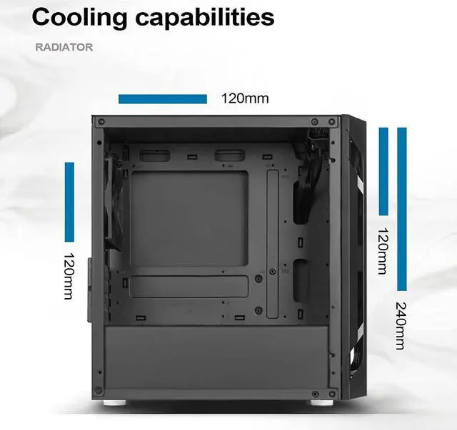 Alt view image 5 of 7 - SilverStone Technology FAH1MB Solid Side Panel, Black, Mid-Tower Micro-ATX Case with Mini-DTX and Mini-ITX Support (FARA H1M)