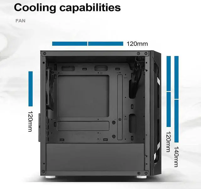 Alt view image 6 of 7 - SilverStone Technology FAH1MB Solid Side Panel, Black, Mid-Tower Micro-ATX Case with Mini-DTX and Mini-ITX Support (FARA H1M)