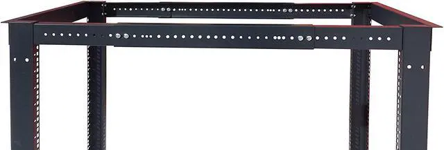 Alt view image 5 of 7 - 18U 4 Post Open Frame 19" Network Server Rack Cabinet Adjustable Depth 24"-37" for Network or Server New!