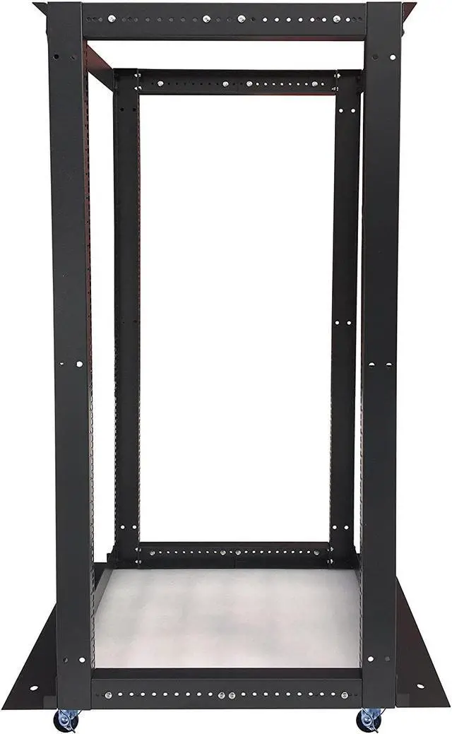 Alt view image 2 of 7 - Sysracks 18U 4 Post Open Frame 19 inch Network Server Rack Relay Cabinet Adjustable Depth 24"-37"