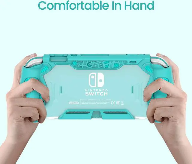 Alt view image 5 of 6 - Switch Lite Protective Case for Nintendo Daily Gift (Ergonomic /Sturdy /Full Protection) Gift Idea Family Happy Hours Turquoise