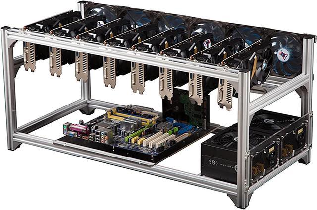 8 All Stackable Open Air Mining Multi Graphics Card Computer Full Tower Frame Stackable Rig Insulation Multi-Function Case Ethereum LTC ZEC Bitcoin (Silver) Server Chassis - Newegg.com