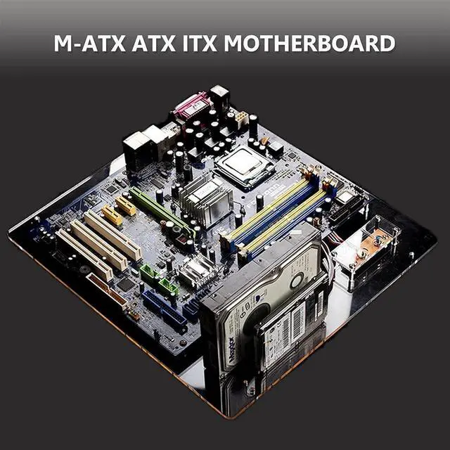 Alt view image 2 of 7 - YJYGR Bitcoin Mining 6 GPU Frame, Dual Power Aluminum Mining Rig Open Air Case Stackable, Mining Rig Chassis Server Rack for Ethereum 25 14 14in