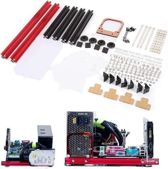 Alt view image 4 of 7 - DIY Computer Motherboard Case Rack Mini ATX Bracket, DIY Open Aluminum Alloy Frame ATX Motherboard PC Computer Case Support