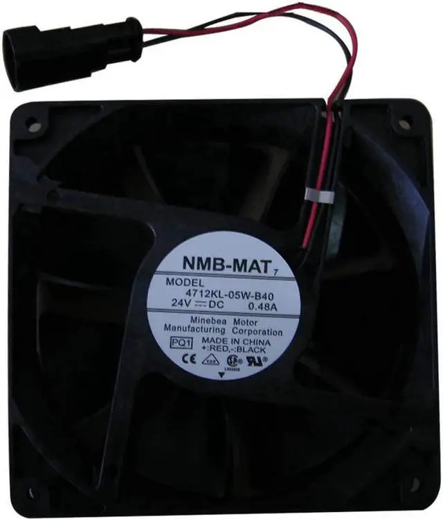 Alt view image 2 of 2 - NMB-MAT Fan 4712KL-05W-B40 PR1 24V 0.48A 120 X120 X38MM 2 Lines for ABB Frequency Inverter Cooling Fans