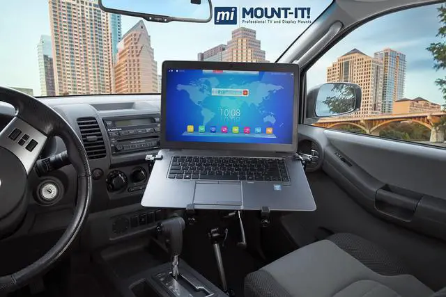 Alt view image 7 of 7 - Mount-It! Laptop Vehicle Mount, No-Drill Computer Seat Mount, Full Motion Adjustable Design for Auto, Truck, Car, Van Use