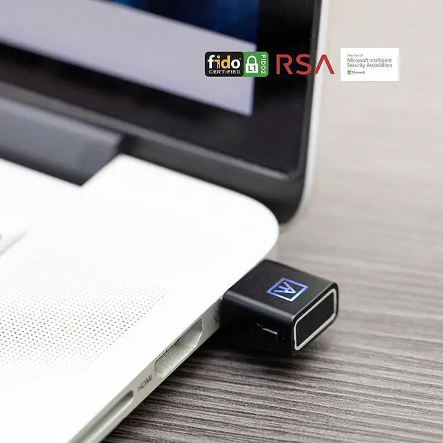 Alt view image 4 of 7 - FIDO2 Certified Security Key, USB Fingerprint authenticaiton USB-A Ports, Protect Online Accounts : Windows, Linux, Mac OS, Google, Bank of America, Facebook, Twitter,