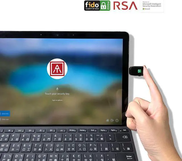 Alt view image 3 of 7 - FIDO2 Certified Security Key, USB Fingerprint authenticaiton USB-A Ports, Protect Online Accounts : Windows, Linux, Mac OS, Google, Bank of America, Facebook, Twitter,