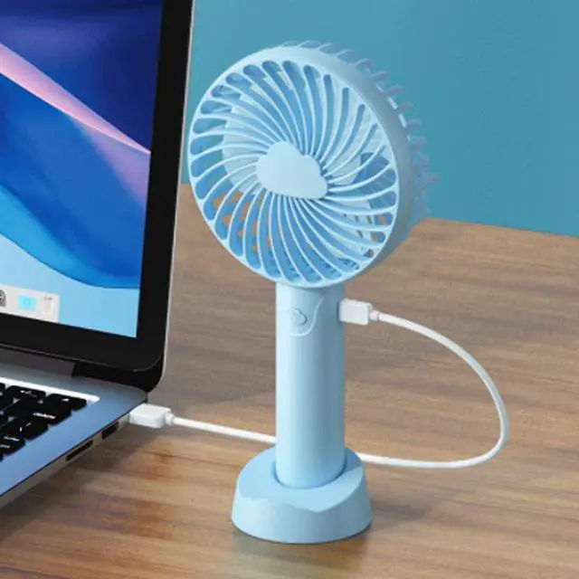 Alt view image 6 of 6 - Small 3 Speeds Mini Desk Fan,USB Handheld Fan,Portable USB Fan Quiet for Home,Office,Travel,Outdoor,Bedroom Fan,Small Fan Strong Airflow (Color : White, Size : 2600mAh)