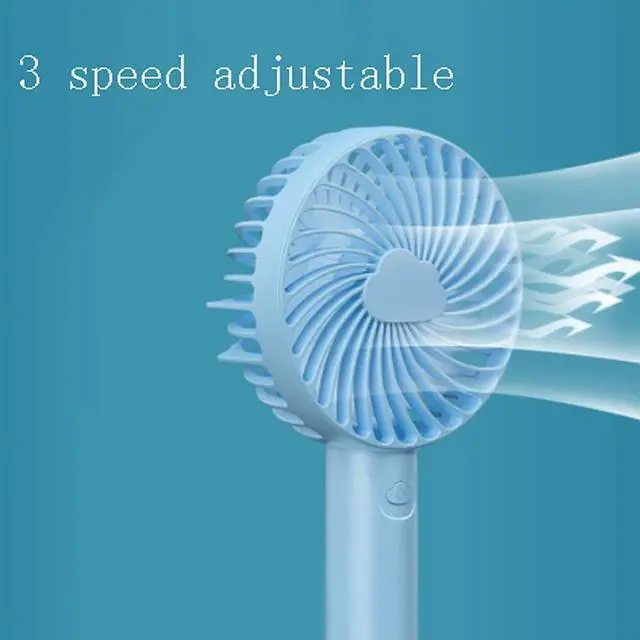 Alt view image 3 of 6 - Small 3 Speeds Mini Desk Fan,USB Handheld Fan,Portable USB Fan Quiet for Home,Office,Travel,Outdoor,Bedroom Fan,Small Fan Strong Airflow (Color : White, Size : 2600mAh)