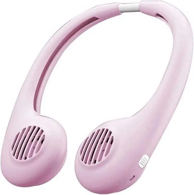 Main image of Neck Band Fan, Portable Neck Hanging Fan Sports Fan, Handsfree Mini Electric USB Fan Rechargeable with Dual Head 3 Speeds for Traveling Sport Outdoor Camping Office Low Noise Design