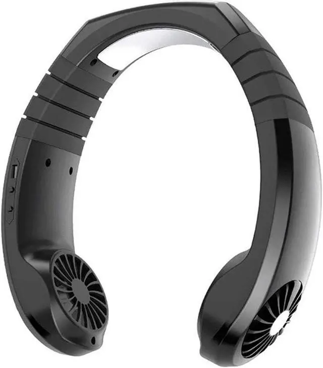 Main image of Portable Neck Fan, 3600mAh Battery Operated Ultra Quiet Hands Free USB Fan, Adjustable High Flexibility Wearable Personal Fan for Home Office Outdoor Travel Low Noise Design (Color : Black)