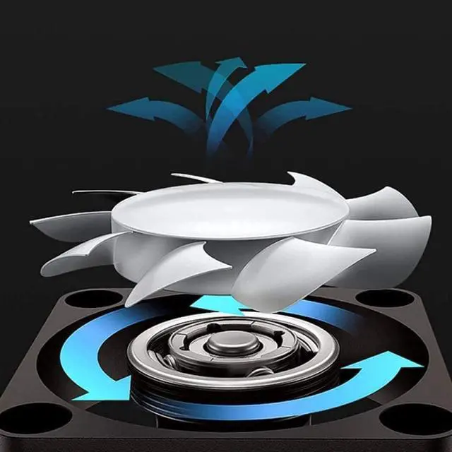 Alt view image 3 of 6 - Portable Smart Mobile Phone Cooler, USB Fan Lightweight Radiator Anti-Noise Handheld Heatsink Stand