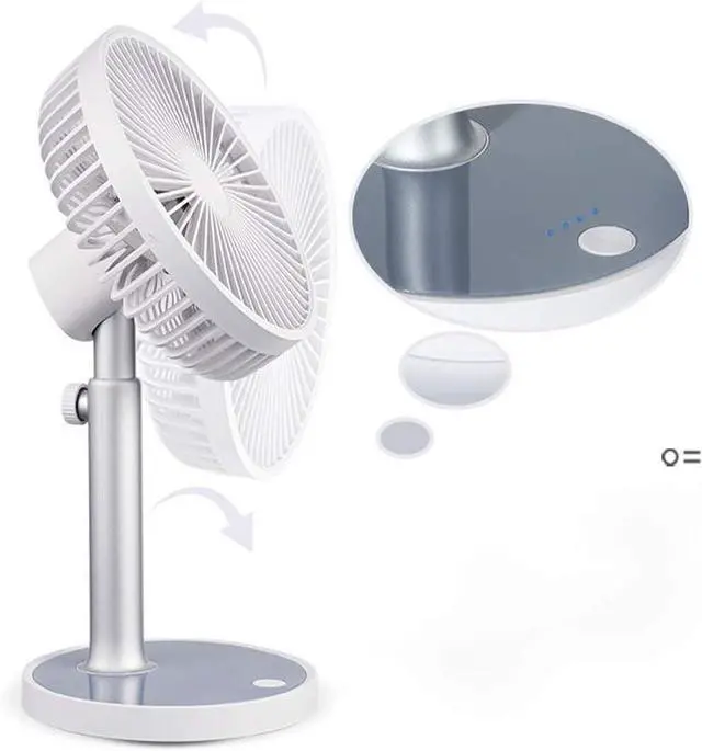 Alt view image 4 of 7 - Mini Clip on Desk Fan, USB Ventilator Draagbare Handheld Kleine Ventilator USB Fan 2000mAh Opladen Desktop Mini Portable Desktop Fan Desktop Outdoor Fan Voor Home Office,Gray