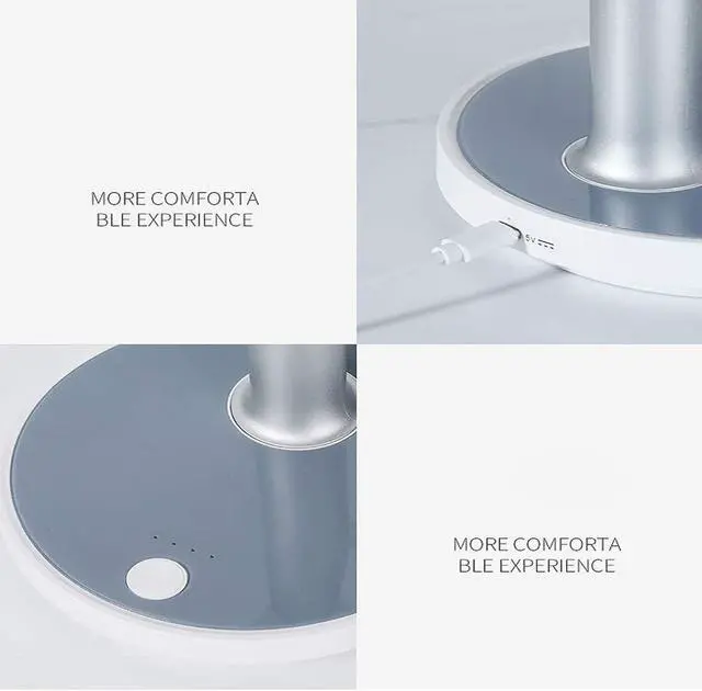 Alt view image 6 of 7 - Mini Clip on Desk Fan, USB Ventilator Draagbare Handheld Kleine Ventilator USB Fan 2000mAh Opladen Desktop Mini Portable Desktop Fan Desktop Outdoor Fan Voor Home Office,Gray