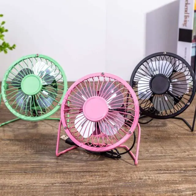 Alt view image 2 of 7 - ZHXY Small Fan,4" Mini USB Fan Home Office Laptop Desktop Cooling Aluminum Blades Desk,Mini Fan,Metal Fan,Portable Cooling Fan 4 Inch Small Compact Size for Office,Dorm Desktop,50 Pcs