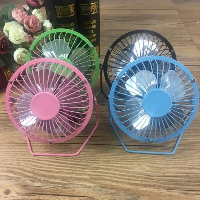 Alt view image 3 of 7 - ZHXY Small Fan,4" Mini USB Fan Home Office Laptop Desktop Cooling Aluminum Blades Desk,Mini Fan,Metal Fan,Portable Cooling Fan 4 Inch Small Compact Size for Office,Dorm Desktop,50 Pcs