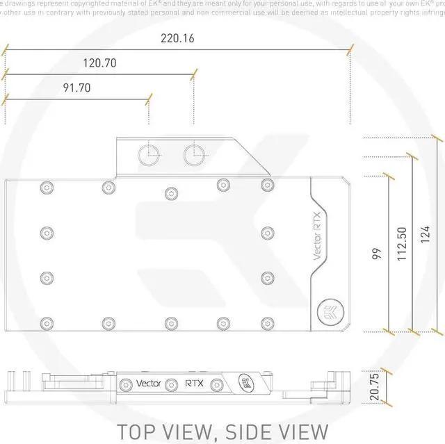 Alt view image 6 of 6 - EK-Quantum Vector RE RTX 3080/3090 - Copper + Plexi