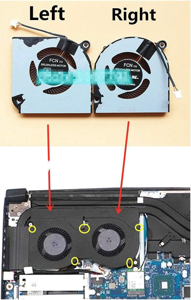 Alt view image 6 of 6 - HK-Part Fan for Acer Nitro 5 AN515-43 AN515-54 AN517-51 Nitro 7 AN715-51 CPU & Gpu Cooling Fan Set