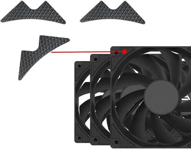 Alt view image 2 of 5 - 60pcs Cooling Fan Damper 120/140mm Fans Shock Absorbing Sealing Silicone Gasket for PC Computer Case Fan