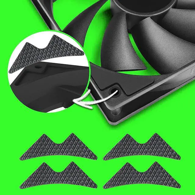 Alt view image 4 of 5 - 60pcs Cooling Fan Damper 120/140mm Fans Shock Absorbing Sealing Silicone Gasket for PC Computer Case Fan