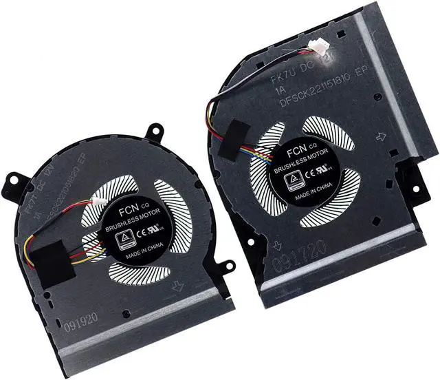 Alt view image 2 of 5 - Deal4GO CPU Cooling Fan DFSCK221051820 w/GPU Cooler DFSCK221151810 Set for ASUS ROG Strix Scar II GL504 GL504G GL504GS GL504GM GL504GV GL504GW
