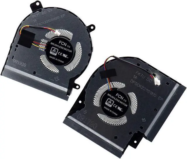Alt view image 5 of 5 - Deal4GO CPU Cooling Fan DFSCK221051820 w/GPU Cooler DFSCK221151810 Set for ASUS ROG Strix Scar II GL504 GL504G GL504GS GL504GM GL504GV GL504GW