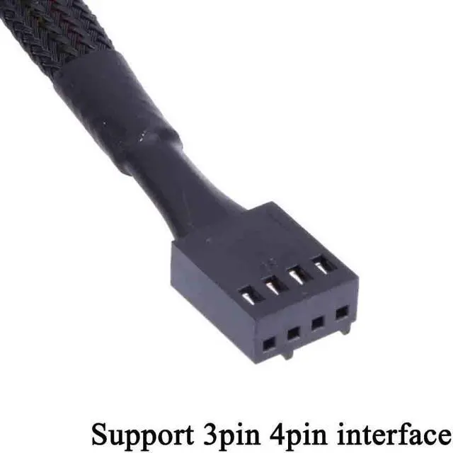 Alt view image 5 of 5 - Aimeixin PWM Fan Hub, PC CPU Motherboard Cooling 4 PIN/3PIN Fan Power Cable Hub Splitter Adapter 1 to 5 Fan PWM Case Fan Connector for Desktop Computer Cooler Case Fans