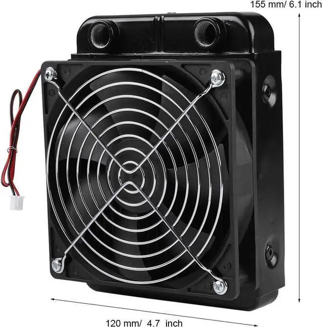 Alt view image 4 of 7 - CPU Radiator Fan , DC12V CPU Water Cooling Radiator G1 ,4 Thread Heat Row Radiator with Fan 18 Tubes 120 ,360mm Radiator CPU Liquid Cooler for computer CPU water cooled 120mm