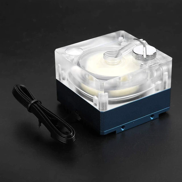 Main image of aqxreight Silent Cooling Pump for Computer Systems with PWM Speed Control and Acrylic Aluminum Design (Blue)
