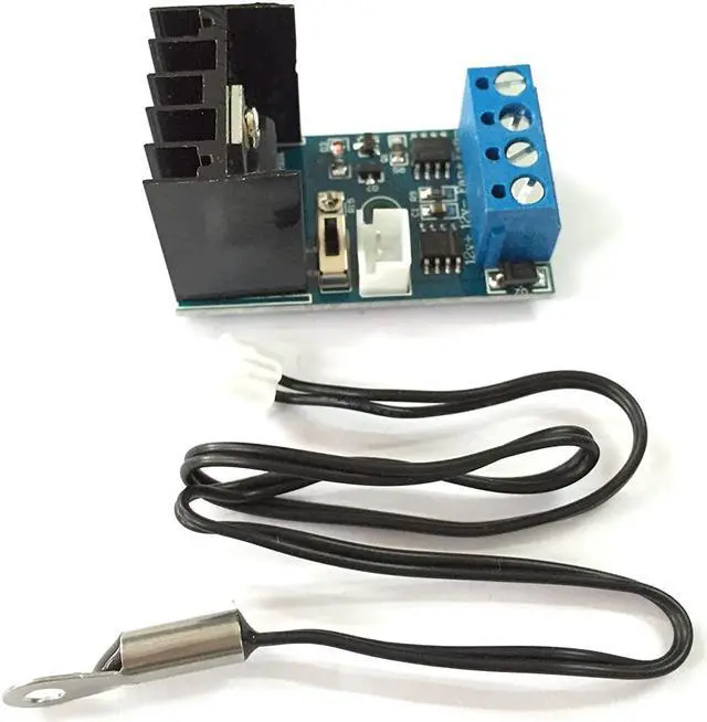 Alt view image 3 of 6 - DC 12V 1A Automatic PC CPU Fan Temperature Control Speed Controller Case Fan Governor