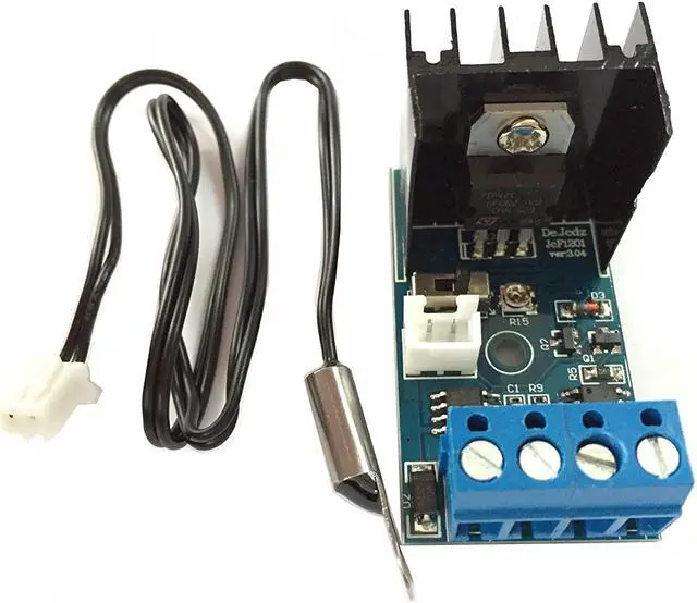 Alt view image 2 of 6 - DC 12V 1A Automatic PC CPU Fan Temperature Control Speed Controller Case Fan Governor