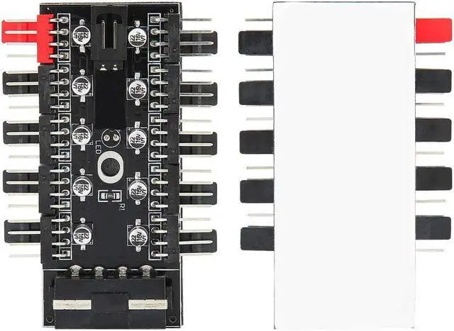 Alt view image 2 of 7 - fosa1 PC Chassis Fan Hub, Computer Tempreture Regulator, 4Pin CPU Cooling Hub, Fan Chassis Fan, Fan Speed Controller, Case Fan for Computer Cases with PWM Cable(4D)