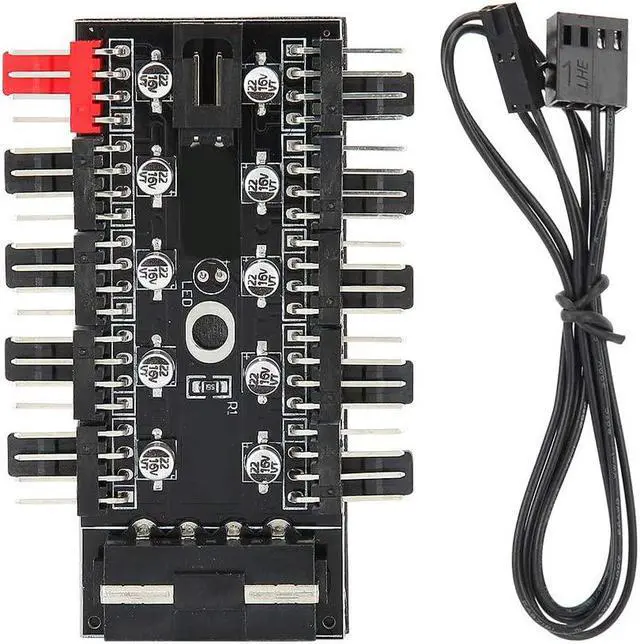 Main image of fosa1 PC Chassis Fan Hub, Computer Tempreture Regulator, 4Pin CPU Cooling Hub, Fan Chassis Fan, Fan Speed Controller, Case Fan for Computer Cases with PWM Cable(4D)