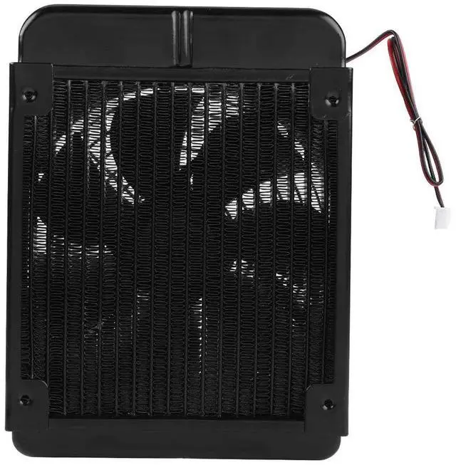 Alt view image 3 of 7 - CPU Water Cooling Radiator G1/4 Thread, 18 - Tube Aluminum Heat Exchanger with 120mm Fan for Computer CPU Liquid Cooling, Industrial Control Cabinet and Head (120mm)
