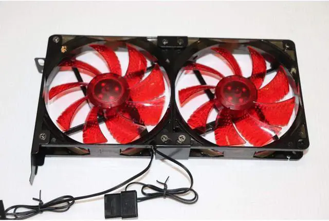 Alt view image 5 of 5 - E-outstanding 1-Pack Dual Fan Mount Rack PCI Slot Bracket for Video Card DIY Support 9cm/12cm Fan Computer Radiator Holder