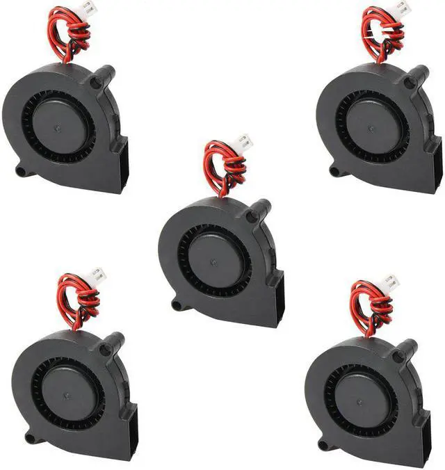 Main image of 5Pcs Black Brushless DC Cooling Blower Fan 5015S 5V 0.1-0.3A 50x15mm