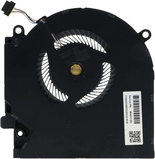 Alt view image 2 of 7 - CPU & GPU Cooling Fan for HP Omen 15-EK Series, 7mm Length, 12V DC, 0.6W, 4000RPM, 41dB, Compatible with Laptop